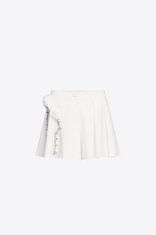 Crystal Rosette Poplin Skort | Off White