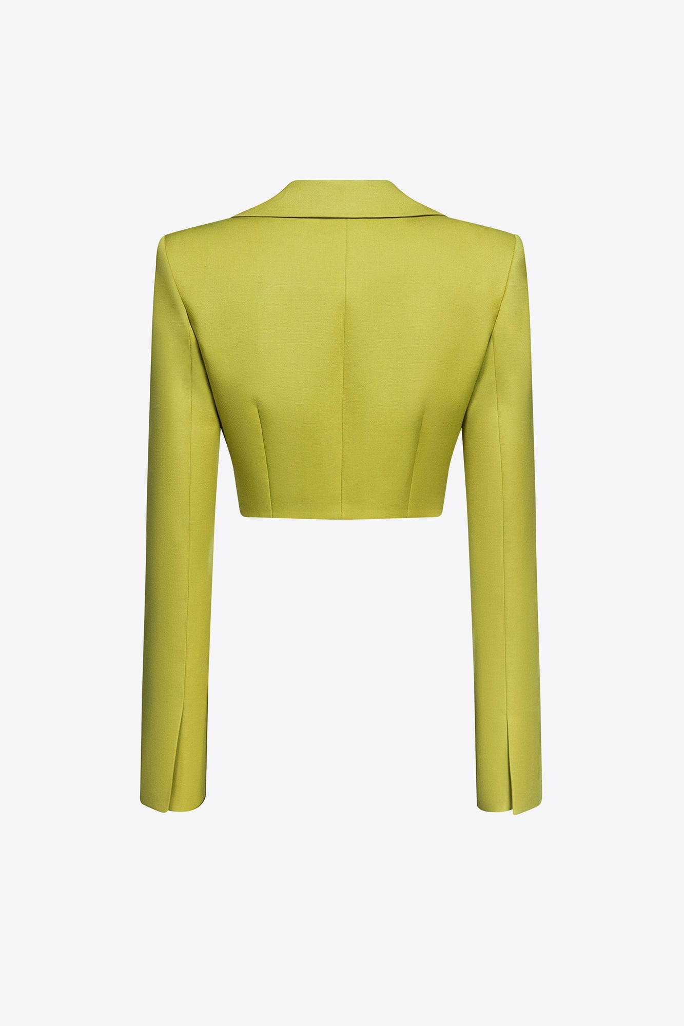 Crystal Embellished Bow Cropped Jacket | Chartreuse