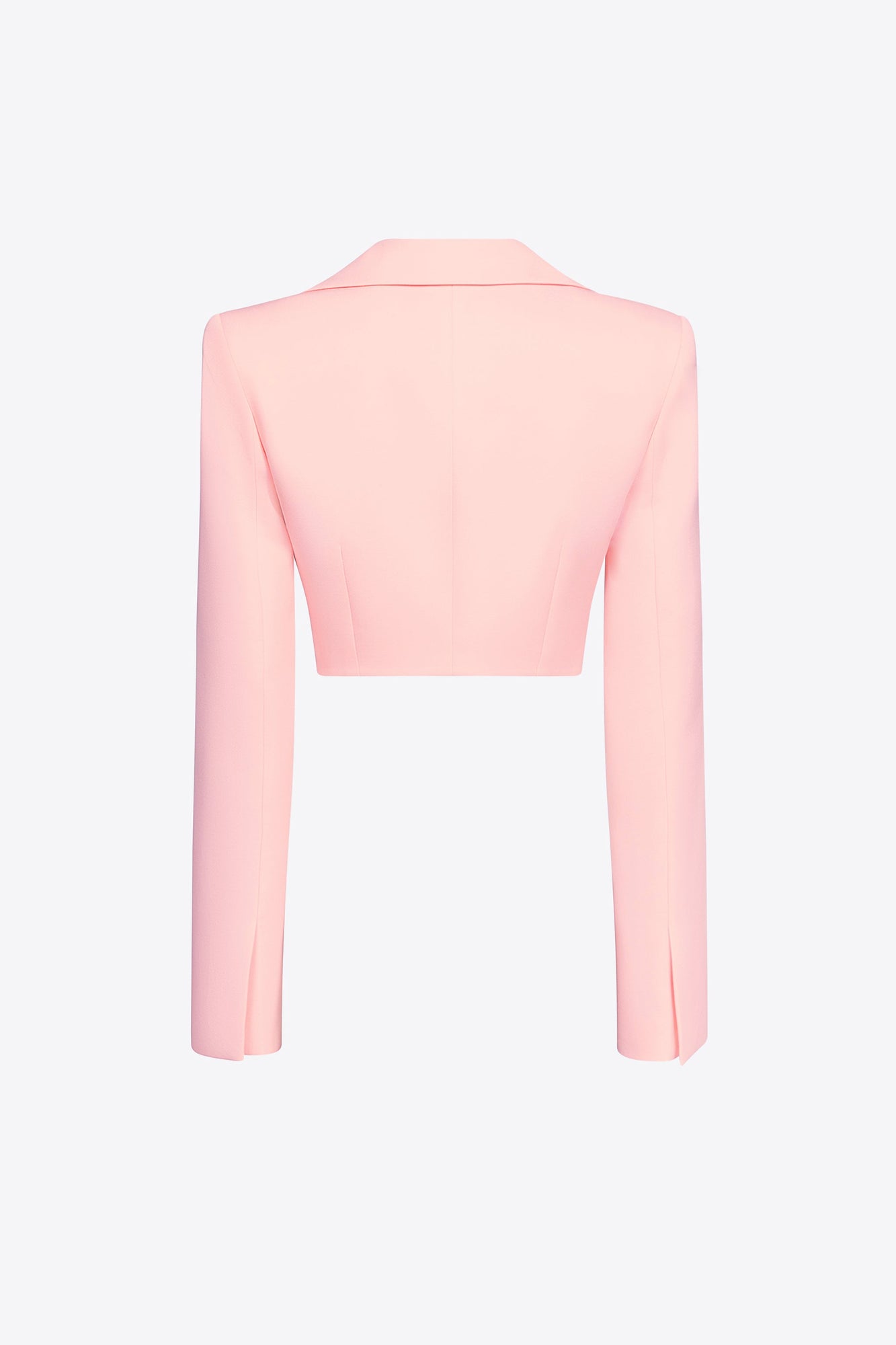 Crystal Embellished Bow Cropped Jacket | Pastel Pink