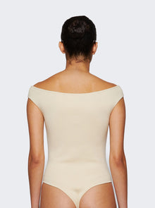 Women | Zeynep Arcay | Off The Shoulder Knit Bodysuit Beige