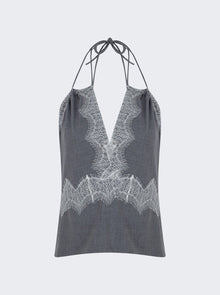 Women | Zeynep Arcay | Lace Blouse Light Grey