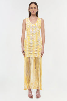 Womens | Sonia Fringe Knit Dress | Sunny Multi