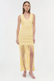 Womens | Sonia Fringe Knit Dress | Sunny Multi