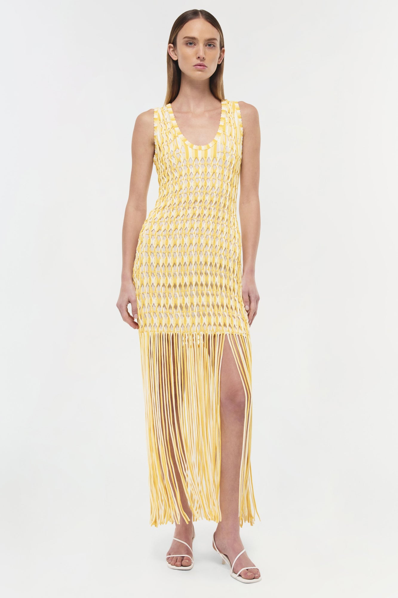 Womens | Sonia Fringe Knit Dress | Sunny Multi