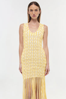 Womens | Sonia Fringe Knit Dress | Sunny Multi