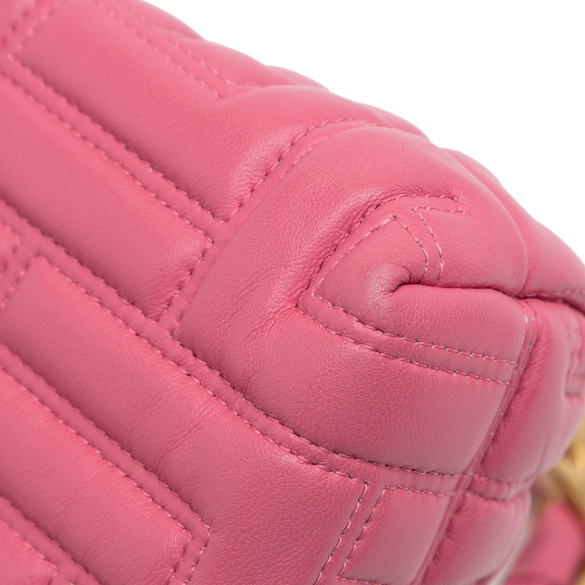 Balmain | Pre-Owned 1945 Quilted Leather Crossbody | Pink