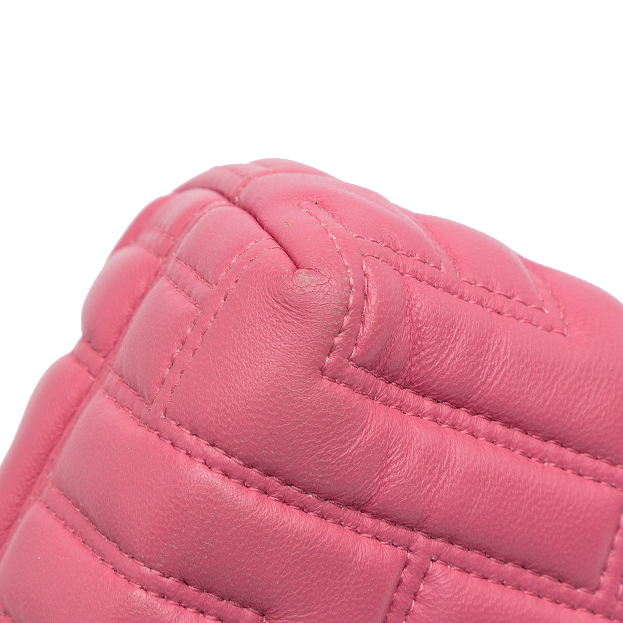 Balmain | Pre-Owned 1945 Quilted Leather Crossbody | Pink