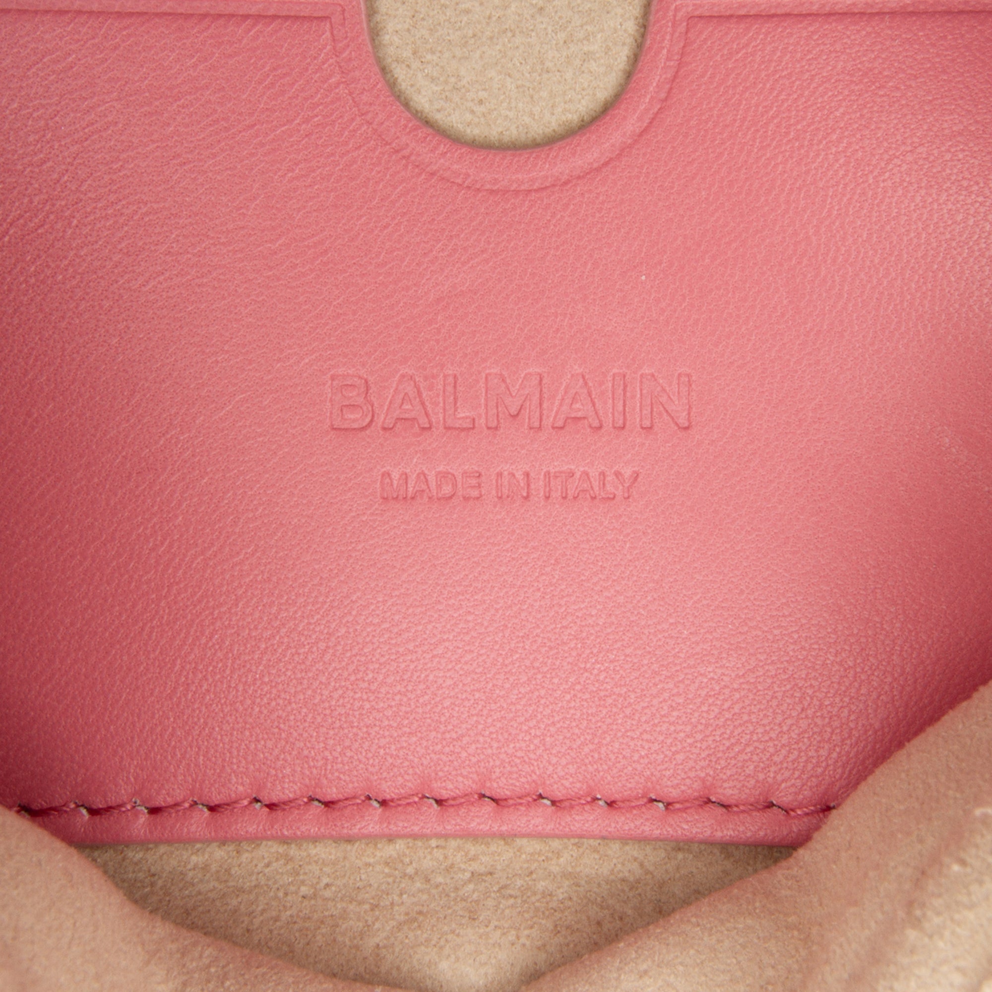 Balmain | Pre-Owned 1945 Quilted Leather Crossbody | Pink