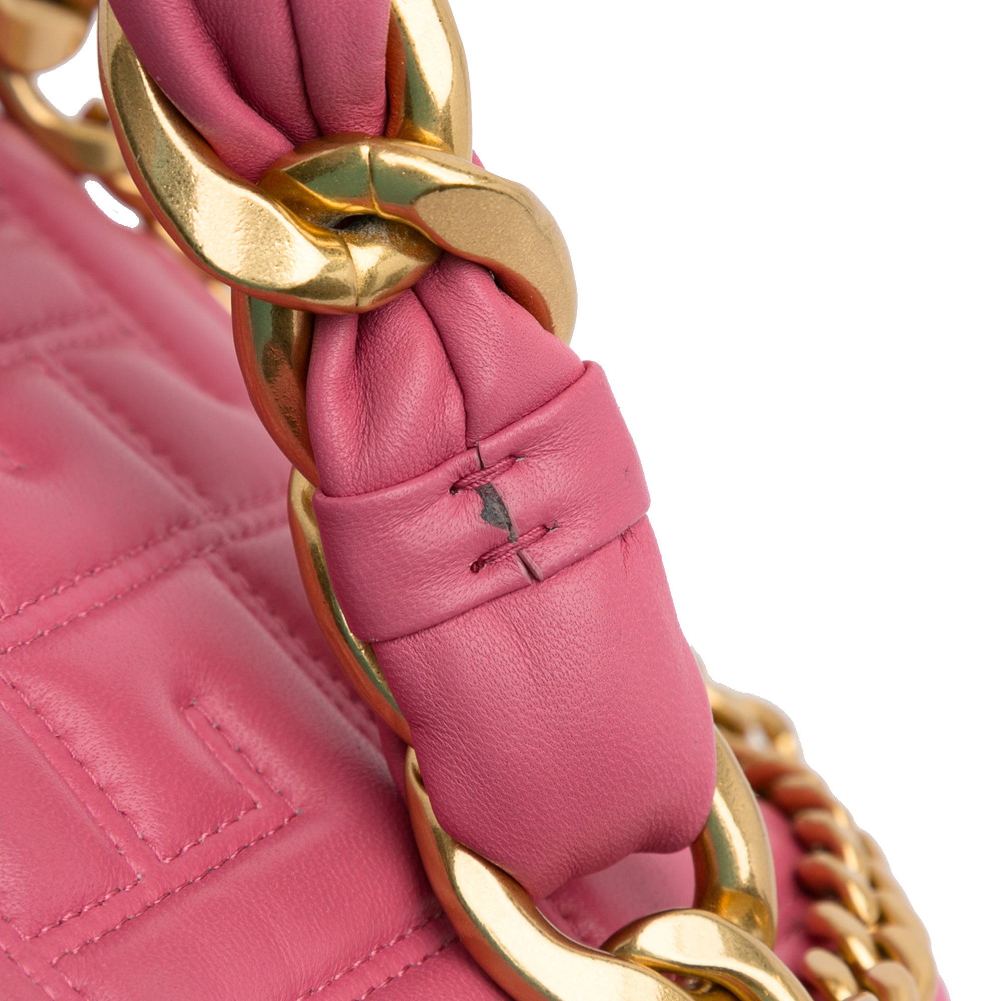 Balmain | Pre-Owned 1945 Quilted Leather Crossbody | Pink