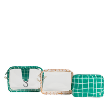 STATE Bags Travel Pouch Set Nylon Clear/Multi Check Front View Click to Zoom