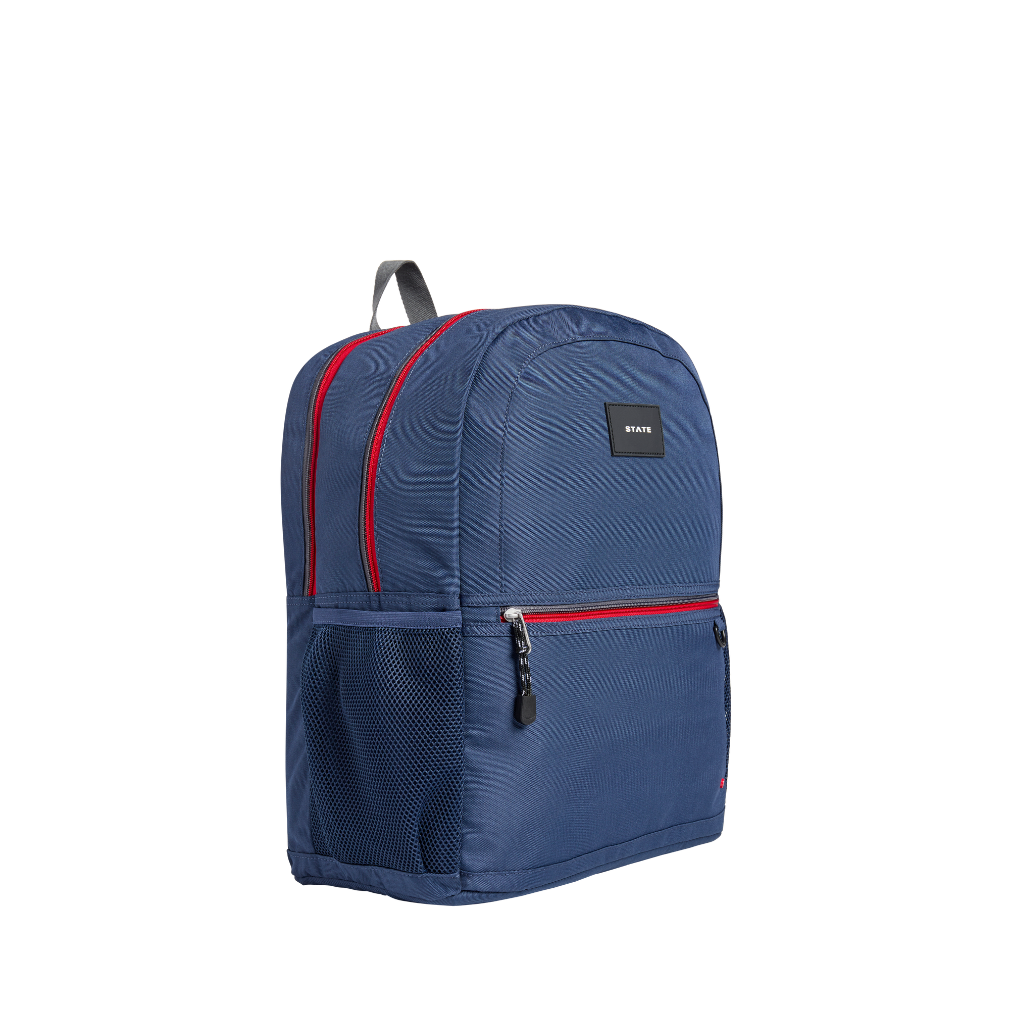 state bags kane kids large backpack polyester canvas navy side angle click to zoom