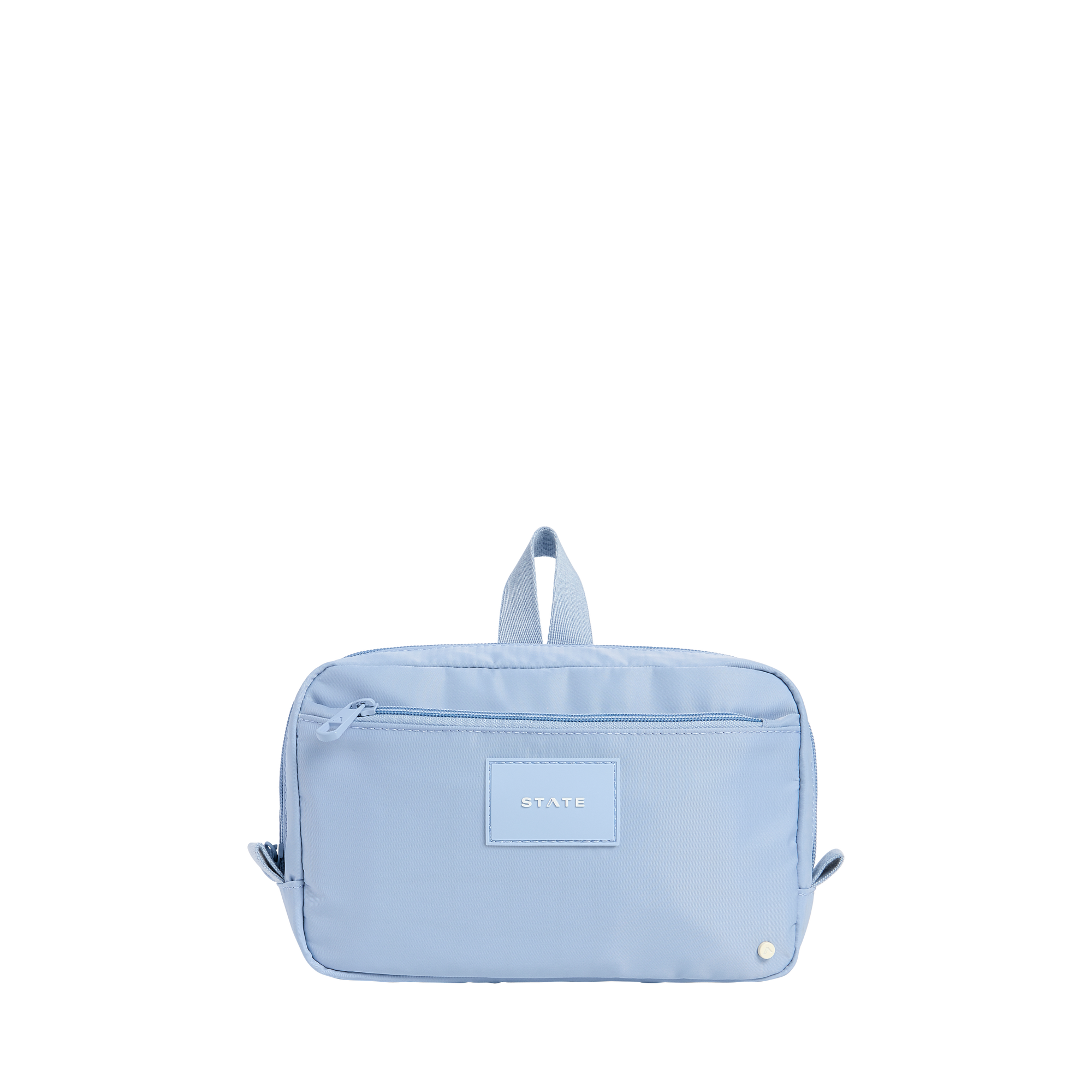 STATE Bags Hart Toiletry Kit Nylon Ice Blue Front View Click to Zoom