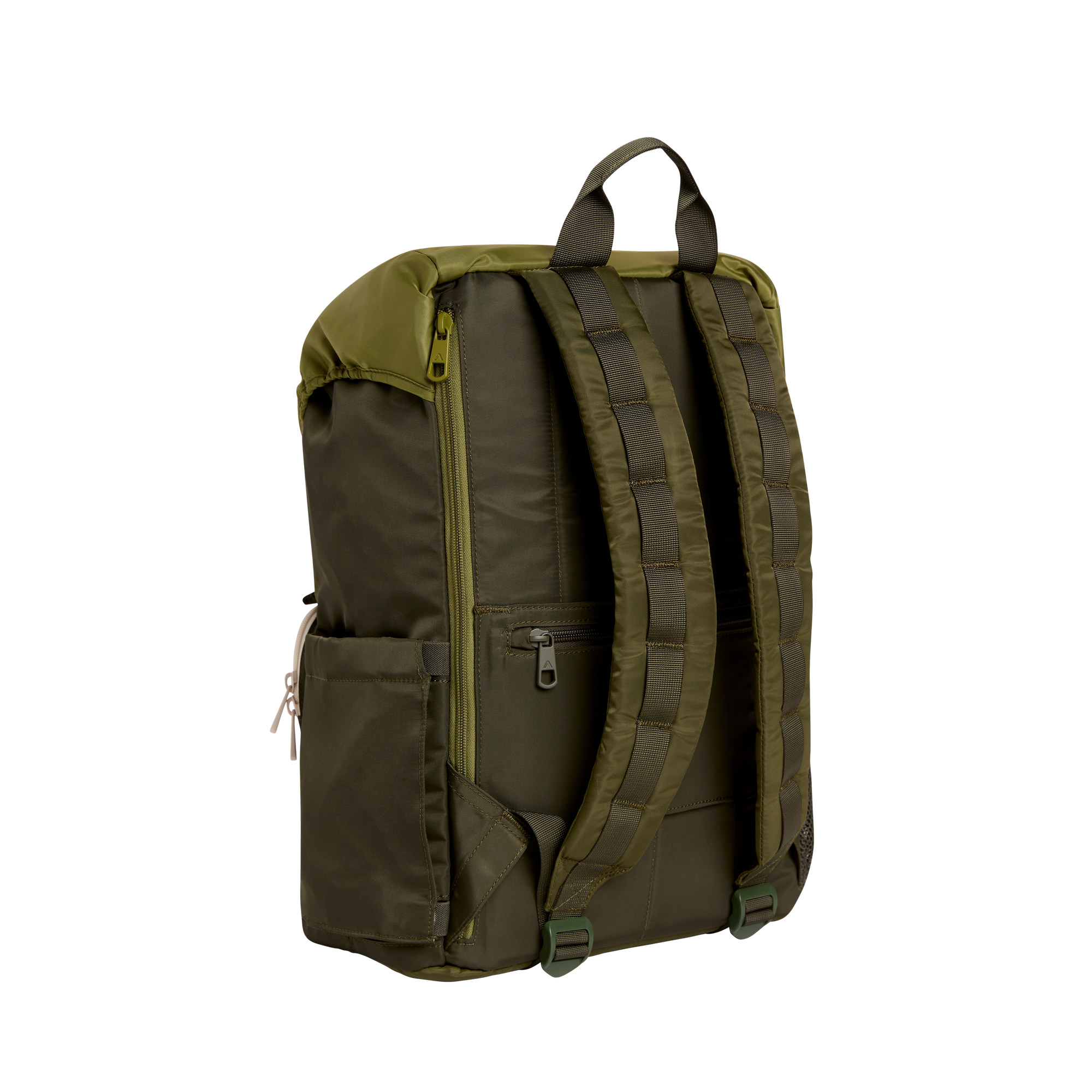 STATE Bags Grove Rucksack Nylon Olive Back View Click to Zoom