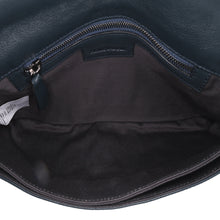 Balmain | Pre-Owned Leather Studded Foldover Clutch | Blue/NavyRed