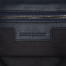 Balmain | Pre-Owned Leather Studded Foldover Clutch | Blue/NavyRed