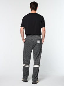 Men | Dallas Houndstooth Track Pant | Black Beauty