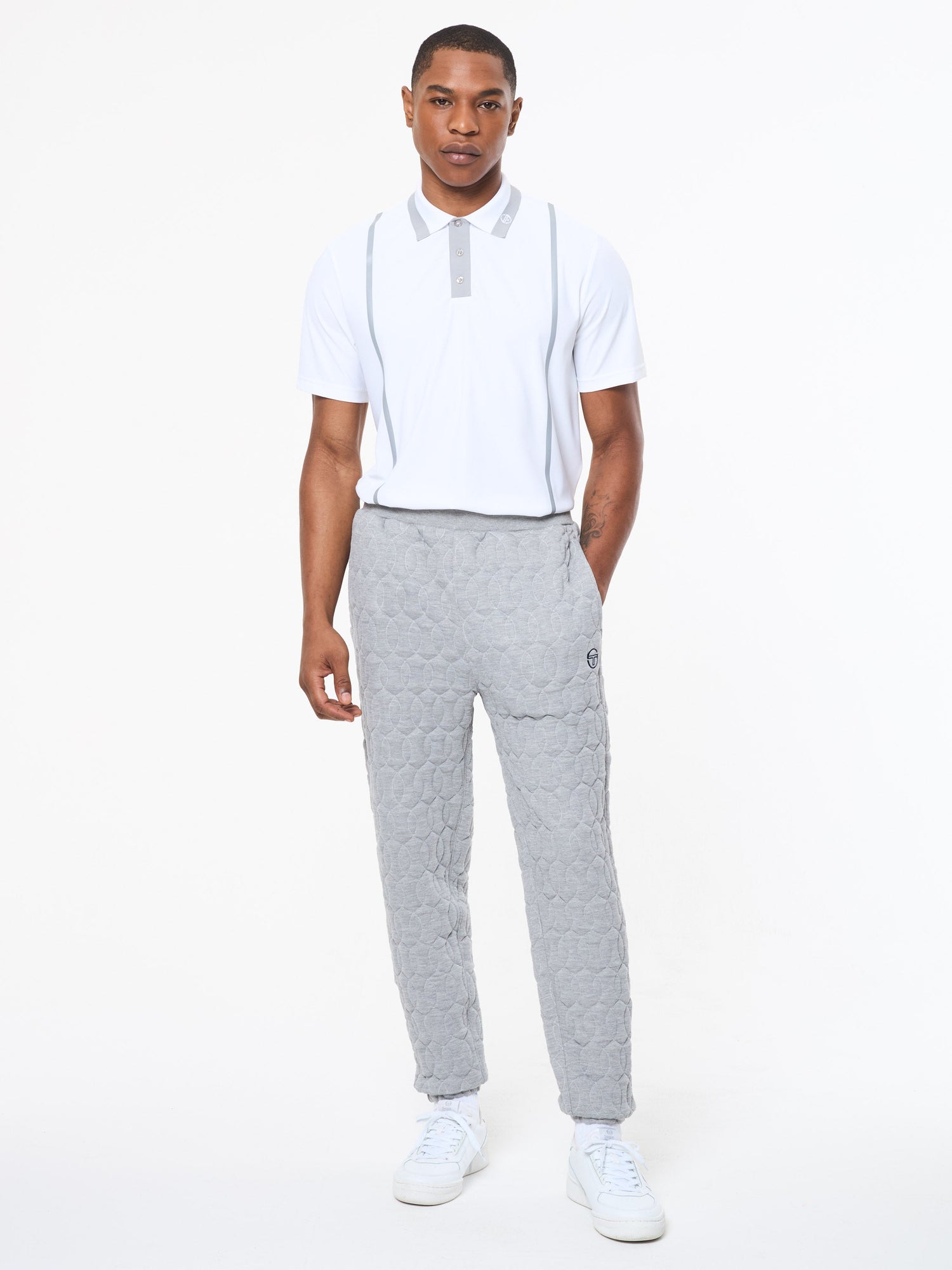 Men | Aversa Quilted Sweatpant | Light Heather Grey