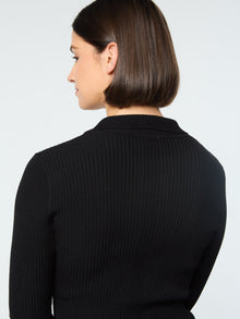 Women | Magreta Rib Cardigan | Black Beauty