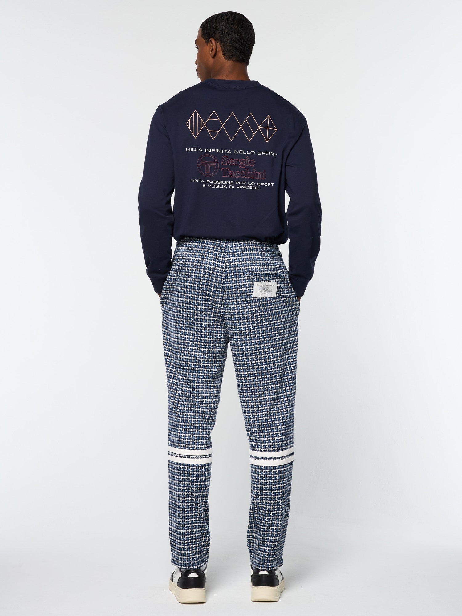 Men | Dallas Houndstooth Track Pant | Maritime Blue