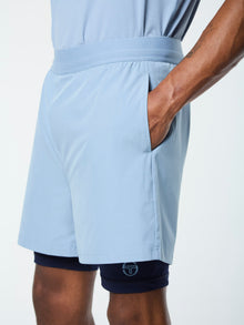 Men | Elio Tennis Short | Faded Denim