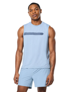 Men | Elio Performance Tank | Faded Denim
