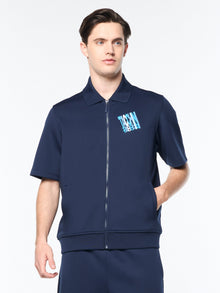Men | Urso Short Sleeve Track Jacket | Maritime Blue
