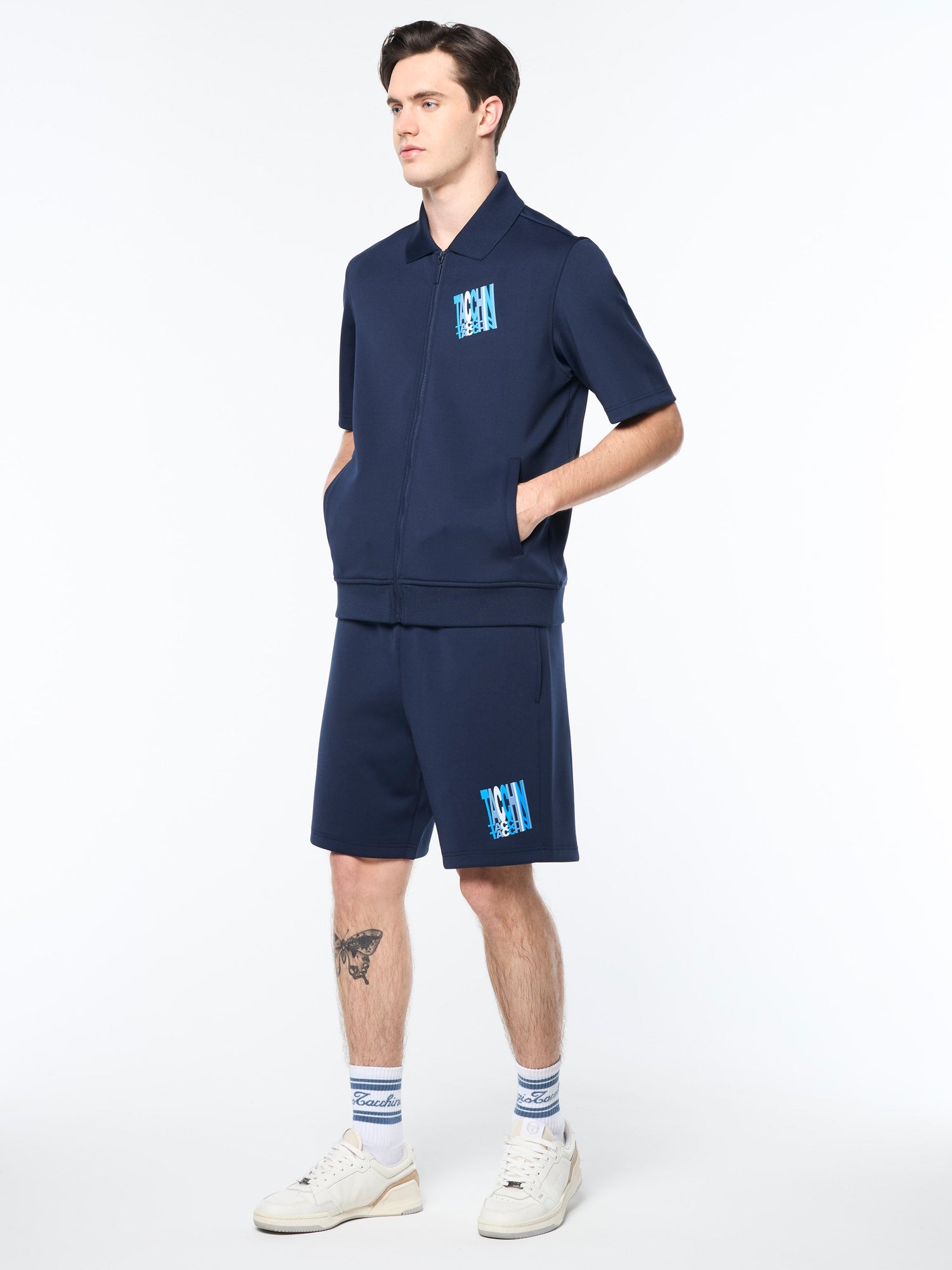Men | Urso Short Sleeve Track Jacket | Maritime Blue
