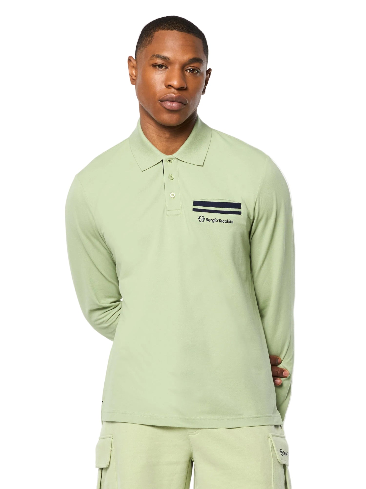 Men | Dario Long Sleeve Polo-Reseda
