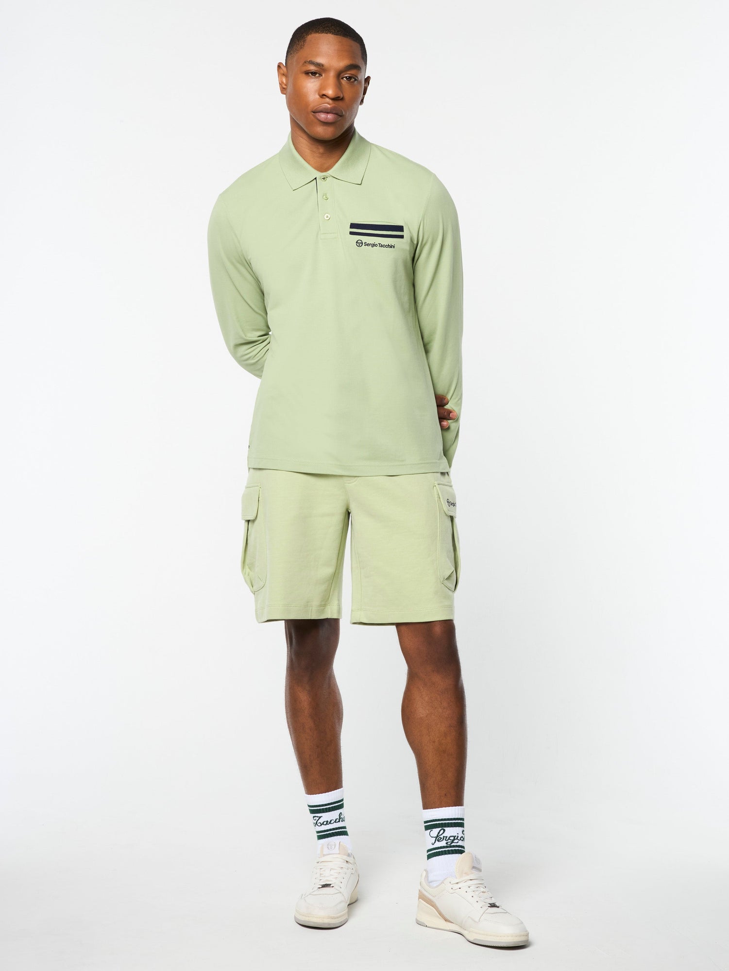Men | Dario Long Sleeve Polo-Reseda