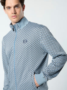 Men | Paolo Knit Track Jacket | Faded Denim