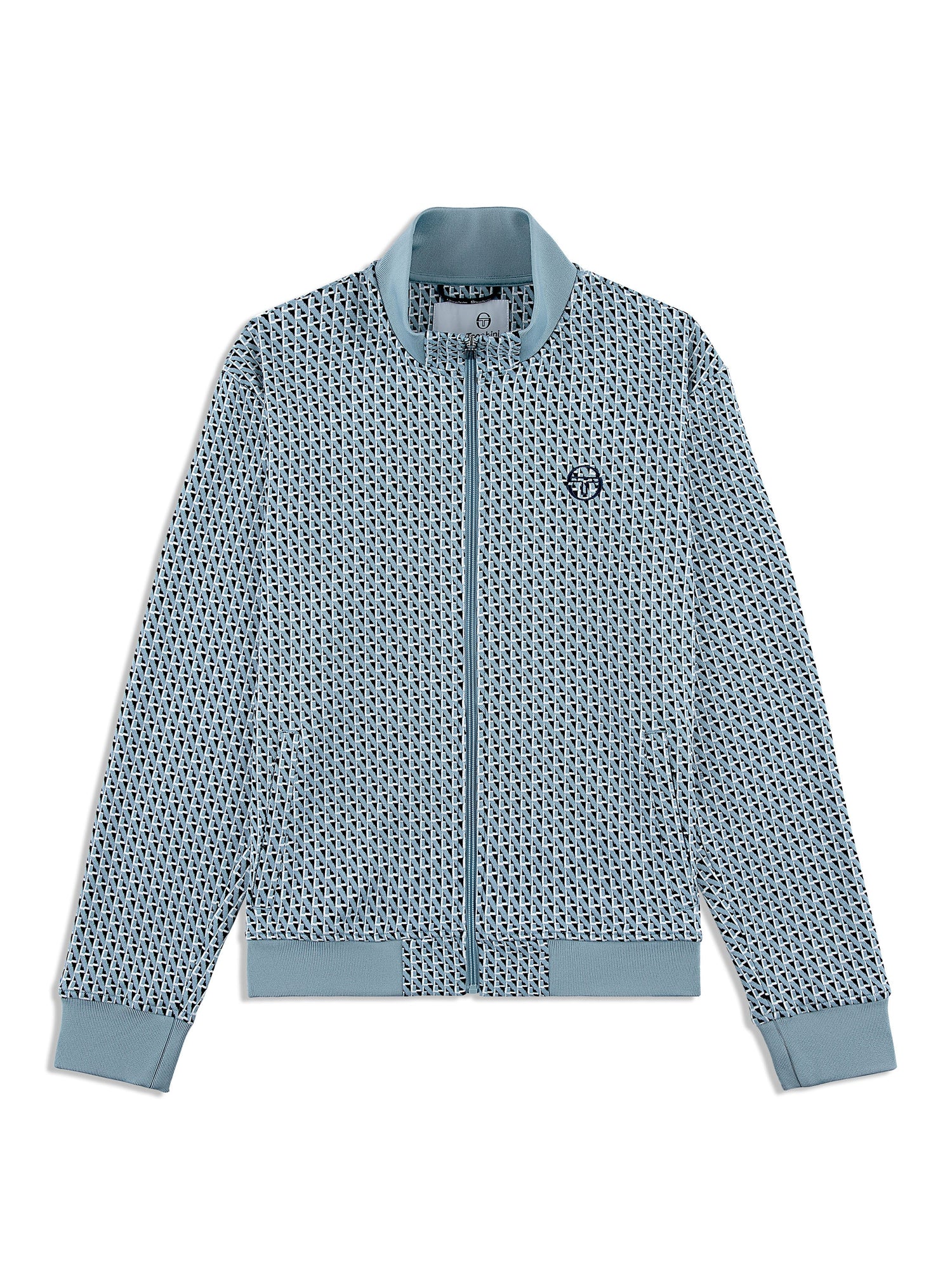 Men | Paolo Knit Track Jacket | Faded Denim