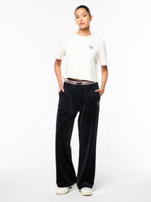 Women | Adele Velour T-Shirt | Gardenia