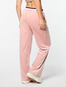 Women | Adele Velour Track Pant | Pale Mauve