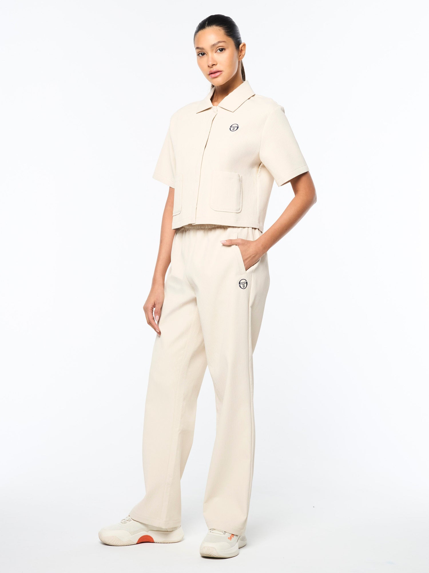 Women | Mia Cropped Shirt | Fog