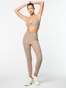 Women | Giulia Sports Bra | Taupe Grey