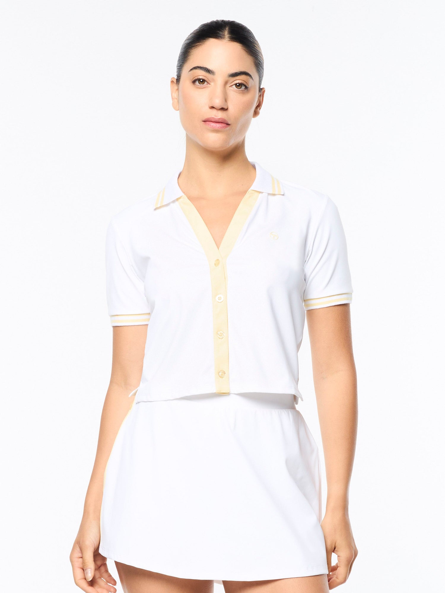 Women | Idalia Cropped Polo | Brilliant White