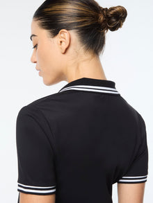 Women | Idalia Cropped Polo | Black Beauty