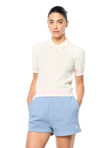 Women | Leila Knit Polo | Gardenia