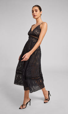 Lucinda Lace Dress | Black/Beige