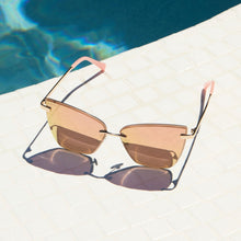 Womens | Becky V Sunglasses | Gold | Peach Lenses