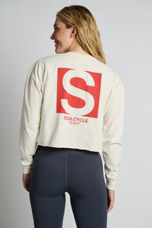Women | Soul by SoulCycle | Julia Crop Long Sleeve | Cream