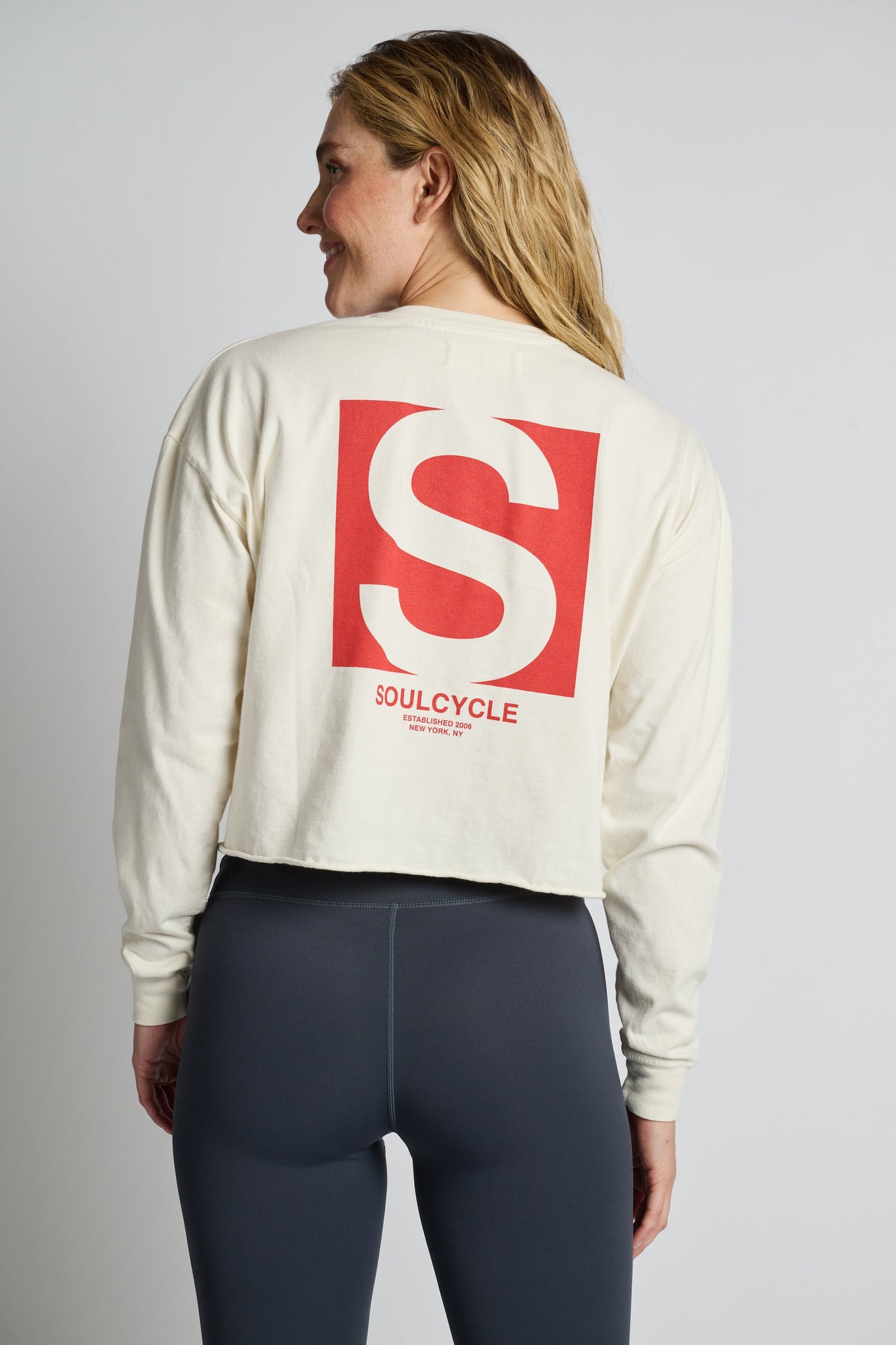Women | Soul by SoulCycle | Julia Crop Long Sleeve | Cream