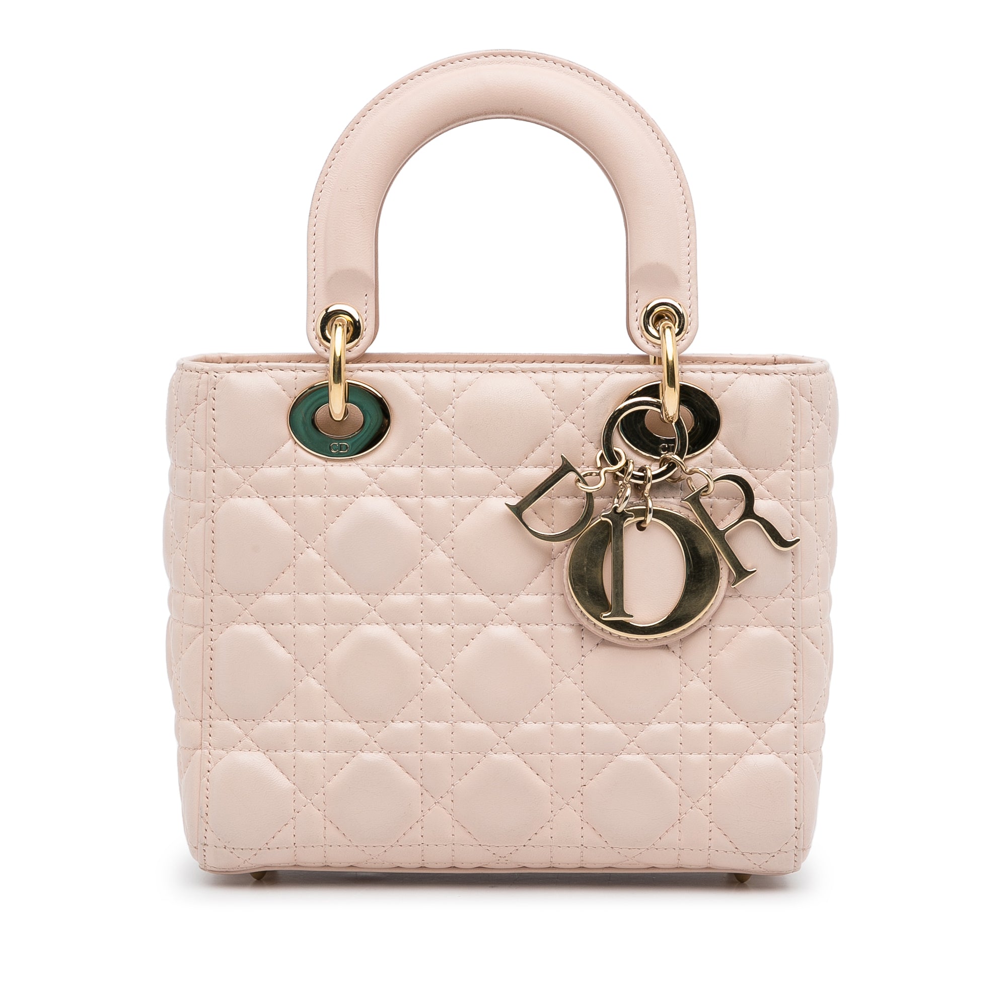 Dior | Pre-Owned Small Lambskin Cannage My ABCLady | Pink/Light Pink
