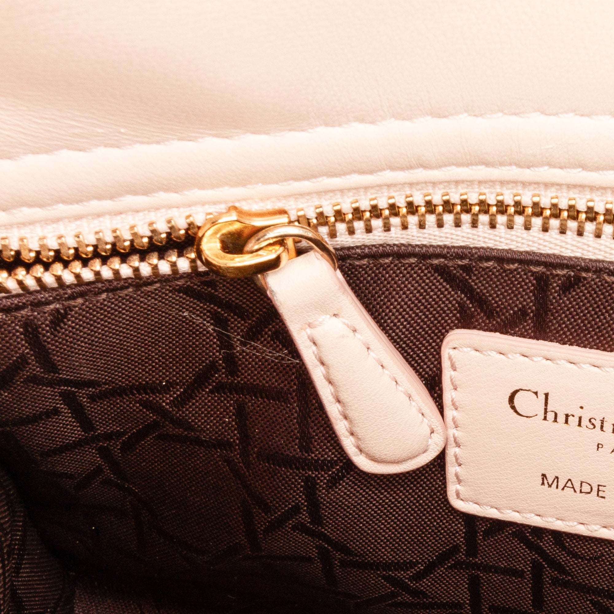 Dior | Pre-Owned Small Lambskin Cannage My ABCLady | Pink/Light Pink