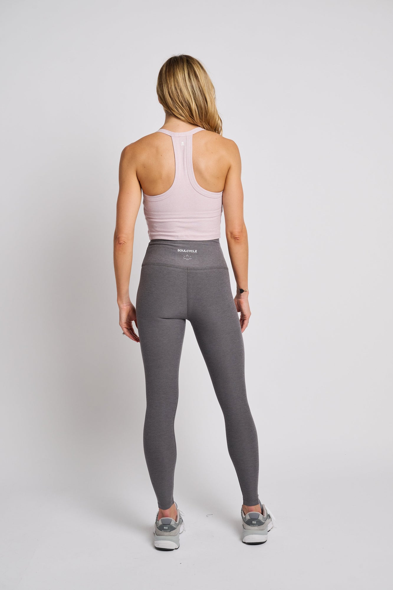Beyond Yoga | On The Up Cropped Tank | Blush Blooms Heather