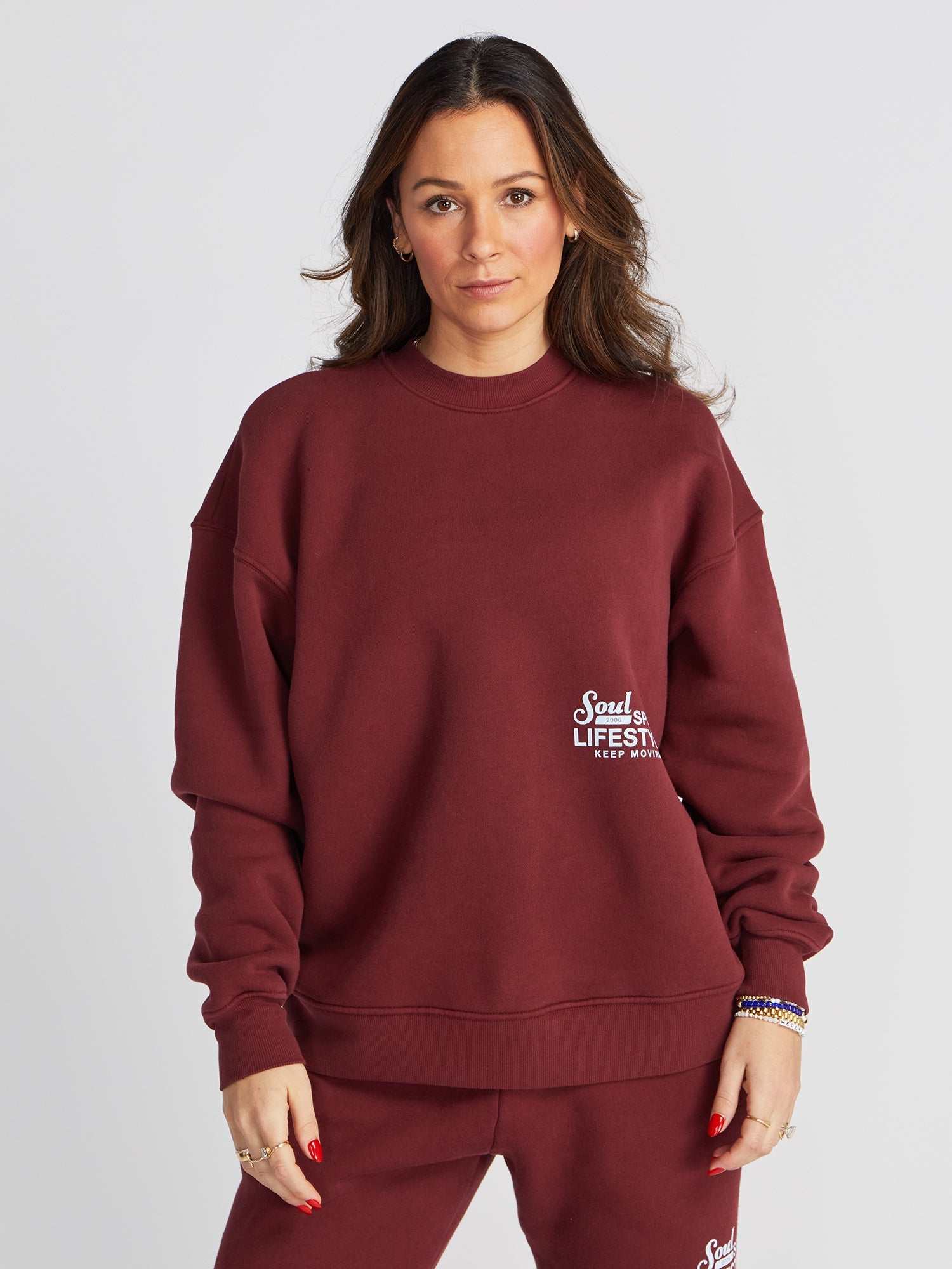 Soul by SoulCycle | Sam  Soul Sport Crew | Maroon