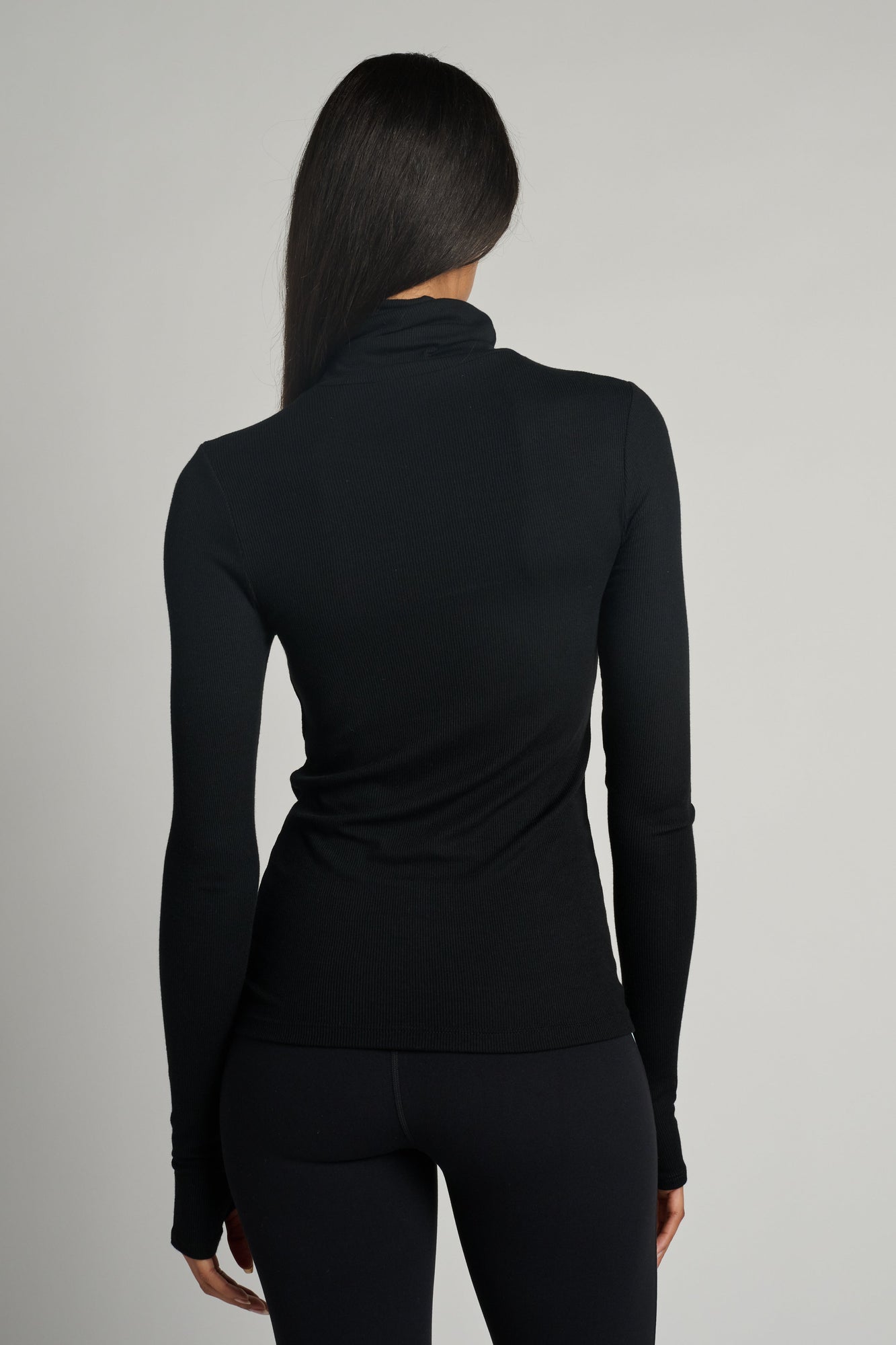 Splits59 | Lennon Rib Turtleneck | Black