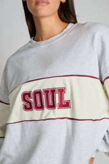 Soul by SoulCycle | Dakota Crew Neck | Heather Grey