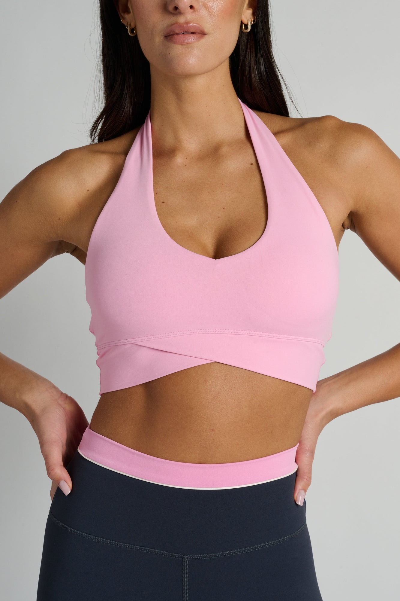 P.E Nation | Reset Halter Sports Bra | Prism Pink