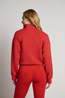 Varley | Sian Cropped Half Zip | Red